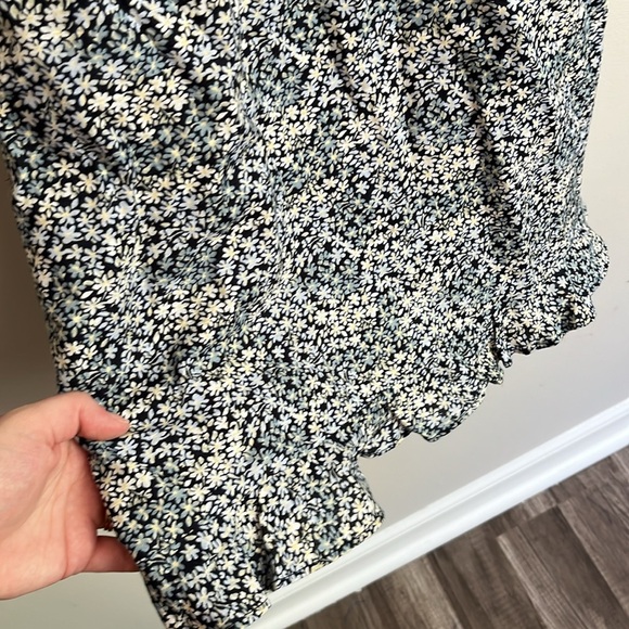 Abercrombie & Fitch Blue Floral Tie Strap Mini Dress - Picture 7 of 8